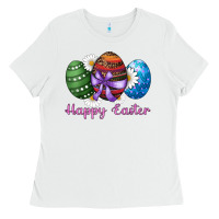 White easter western eggs happy easter Ladies Tee - RanaPortraitStore
