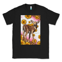 Black Western Cute Baby Deer Fawn Classic Tee - LillyAllenDesigns