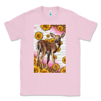 Bubblegum Pink Western Cute Baby Deer Fawn Classic Tee - LillyAllenDesigns