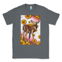Charcoal Heather Western Cute Baby Deer Fawn Classic Tee - LillyAllenDesigns