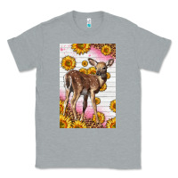 Heather Grey Western Cute Baby Deer Fawn Classic Tee - LillyAllenDesigns