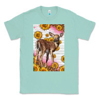 Seafoam Western Cute Baby Deer Fawn Classic Tee - LillyAllenDesigns