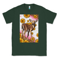 Sports Green Western Cute Baby Deer Fawn Classic Tee - LillyAllenDesigns