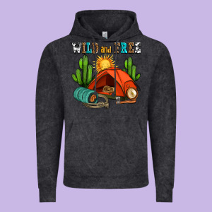 Wild And Free Camp Vintage Hoodie Designed By Adodesignshop