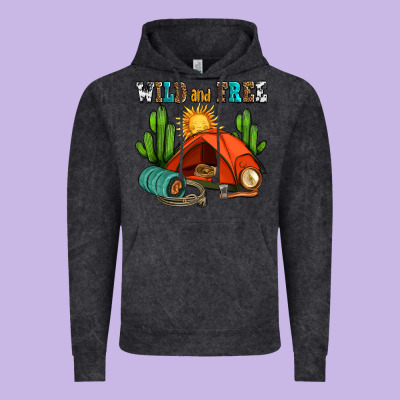 Wild And Free Camp Vintage Hoodie Designed By Adodesignshop