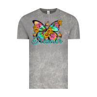 Cloud Rock dreamer with Butterfly and sunflowers Vintage Tee - Artiststas