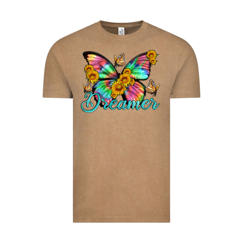 Dreamer With Butterfly And Sunflowers Vintage Tee by Artiststas | Teevron