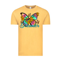 Vintage Mustard dreamer with Butterfly and sunflowers Vintage Tee - Artiststas
