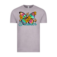 Vintage Zinc dreamer with Butterfly and sunflowers Vintage Tee - Artiststas