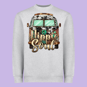 Hippie Soul Caravan Heavyweight Sweatshirt Designed By Barkaloodesign