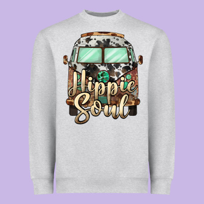Hippie Soul Caravan Heavyweight Sweatshirt Designed By Barkaloodesign