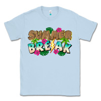 Dusty Blue Summer Break Classic Tee - CowhideDigitalArt