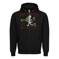 Black dead inside but jolly af Zipper Hoodie - MaliasSmallBusiness