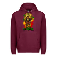 Burgundy i am black history Premium Hoodie - NancyCooperArtShop