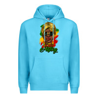 Ocean Blue i am black history Premium Hoodie - NancyCooperArtShop