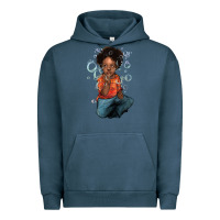 Pigment Midnight Navy Afro black boy Urban Hoodie - HowdyJamesFarm