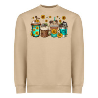Mushroom sloth coffee cups Heavyweight Sweatshirt - Jasminsmagicworld