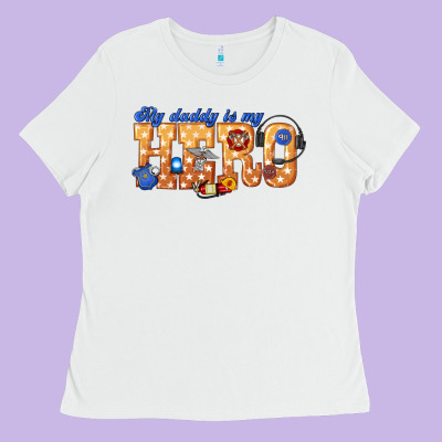 My Daddy Is My Hero Dispatcher Ladies Tee Designed By Texasbilliewilder