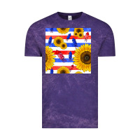 Cloud Purple patriotic sunflowers Vintage Tee - BundleAndBundleShop
