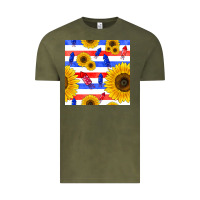 Vintage Olive patriotic sunflowers Vintage Tee - BundleAndBundleShop