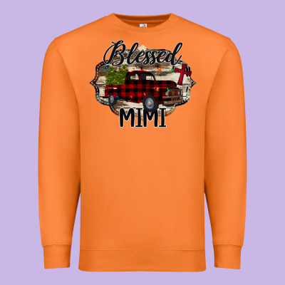 Blessed Mimi Christmas Truck Premium Sweatshirt Designed By Bettercallsaul