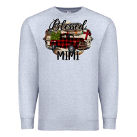 Heather Grey Blessed Mimi Christmas Truck Premium Sweatshirt - Bettercallsaul