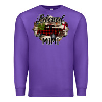 Purple Blessed Mimi Christmas Truck Premium Sweatshirt - Bettercallsaul