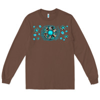 Chestnut turquoise gemstone sunflower Long Sleeve Tee - JahusDesignShop