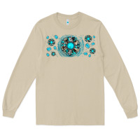 Mushroom turquoise gemstone sunflower Long Sleeve Tee - JahusDesignShop