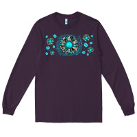 Plum turquoise gemstone sunflower Long Sleeve Tee - JahusDesignShop