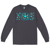 Smoke turquoise gemstone sunflower Long Sleeve Tee - JahusDesignShop