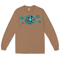 Toasted Coconut turquoise gemstone sunflower Long Sleeve Tee - JahusDesignShop