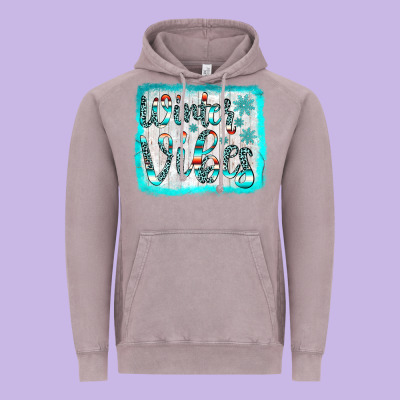 Winter Vibes Vintage Hoodie Designed By Jahusdesignshop