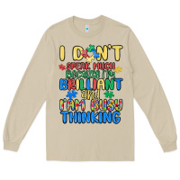 Mushroom dont speak much because im brilliant Long Sleeve Tee - MaliasSmallBusiness