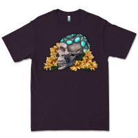 Plum skull with sunflowers Premium Tee - RanaPortraitStore