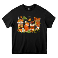 Black fall nurse coffee cups Heavy Core Tee - texasbilliewilder