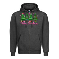 Charcoal Heather Merry Christmas Nurse trees Zipper Hoodie - MaliasSmallBusiness