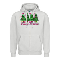 Dove Grey Merry Christmas Nurse trees Zipper Hoodie - MaliasSmallBusiness