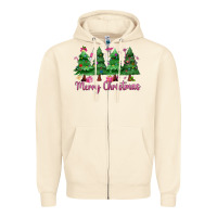 Sandshell Merry Christmas Nurse trees Zipper Hoodie - MaliasSmallBusiness