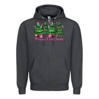Smoke Merry Christmas Nurse trees Zipper Hoodie - MaliasSmallBusiness