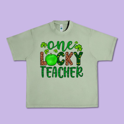 One Lucky Teacher Urban Heavy Tee Designed By Artiststas