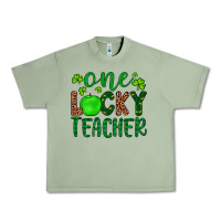 Oil Green one lucky teacher Urban Heavy Tee - Artiststas