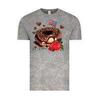 Cloud Rock donut strawberry and usa flag Vintage Tee - AdoDesignShop