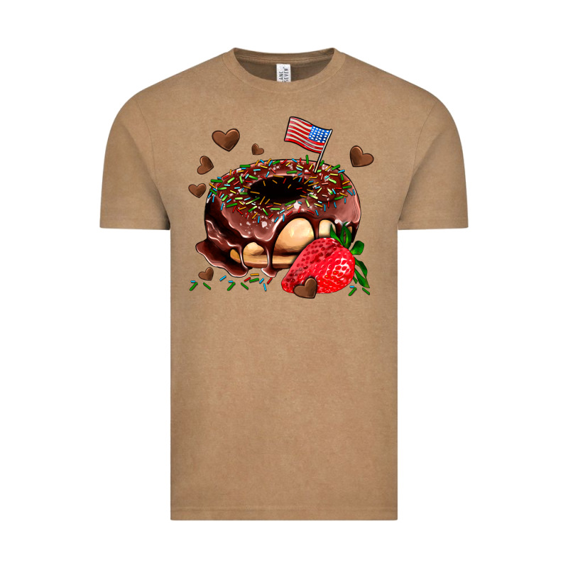 Donut Strawberry And Usa Flag Vintage Tee by AdoDesignShop | Teevron