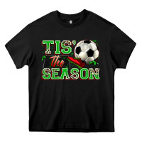 Black tis' the season soccer Heavy Core Tee - Zillion Design Studio