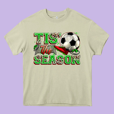 Tis' The Season Soccer Heavy Core Tee Designed By Zillion Design Studio