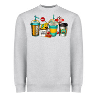 Heather Grey school bus driver coffee cups Heavyweight Sweatshirt - Jasminsmagicworld