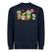 Navy school bus driver coffee cups Heavyweight Sweatshirt - Jasminsmagicworld