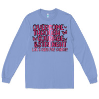 Colony Blue overcome through courage strength  malia Long Sleeve Tee - MaliasSmallBusiness