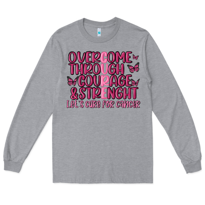 Overcome Through Courage Strength  Malia Long Sleeve Tee by MaliasSmallBusiness | Teevron